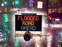 flooded road vms