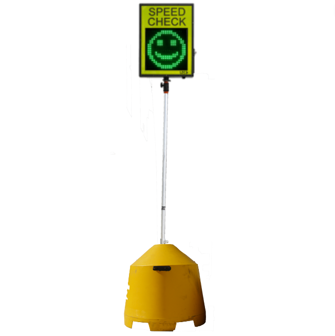 Bollard Mounted Speed Sign